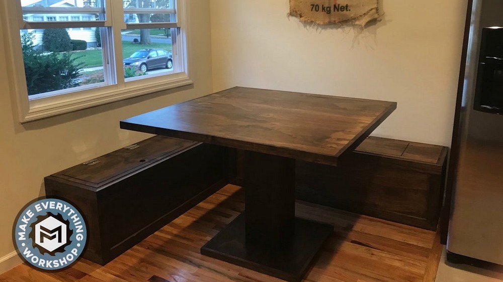 DIY Breakfast Nook With Storage