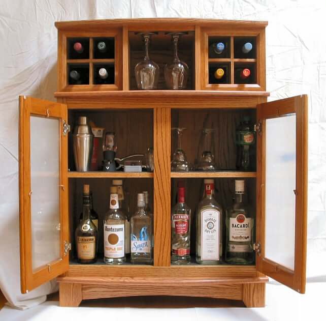 DIY Building Custom Liquor Cabinet