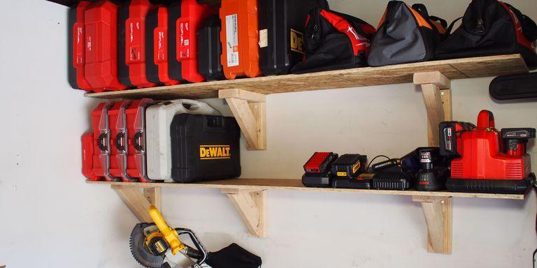 DIY Cheap Garage Storage Shelf