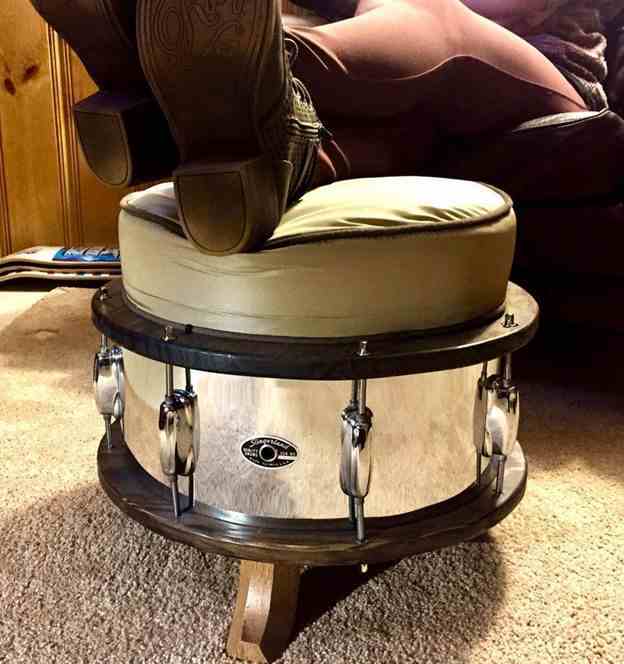 DIY Drum Shell Ottoman