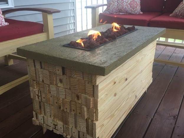 DIY Fire Pit Coffee Table