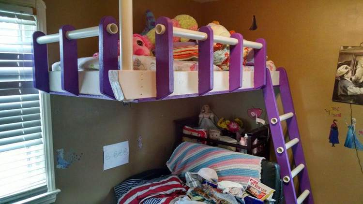 DIY Floating Loft Bed