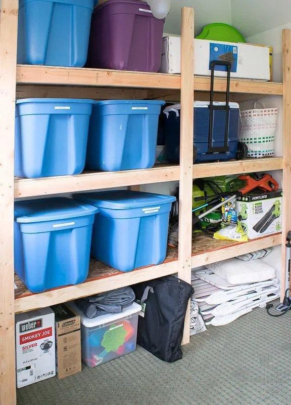 DIY Garage Shelves With Plans