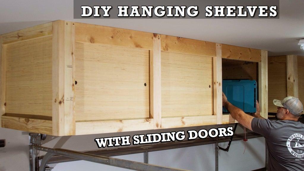 DIY Hanging Shelves For Garage
