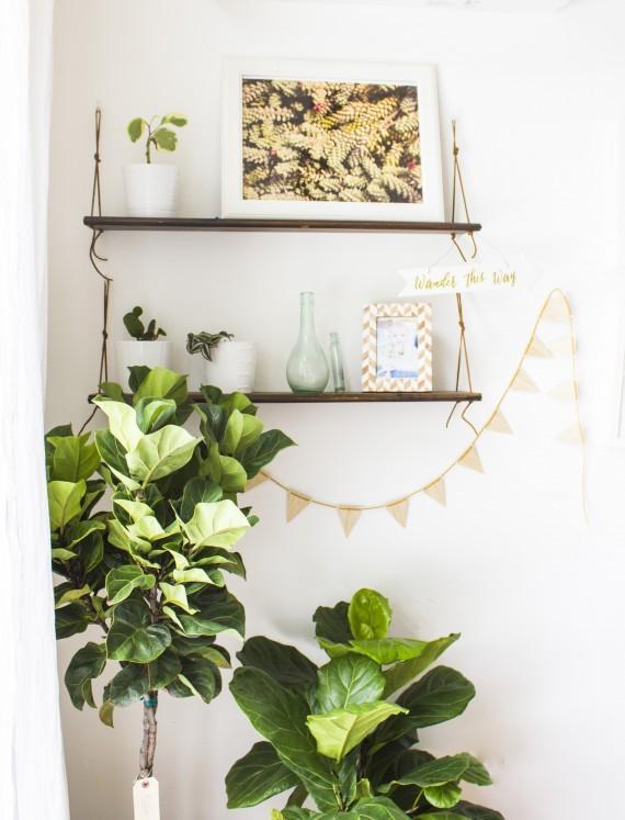 DIY Hanging Shelves