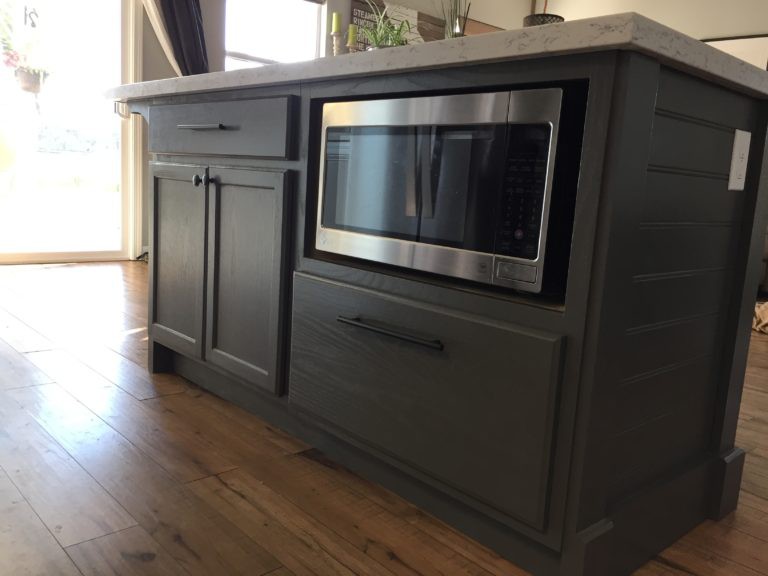 DIY Kitchen Island with painting cabinets 