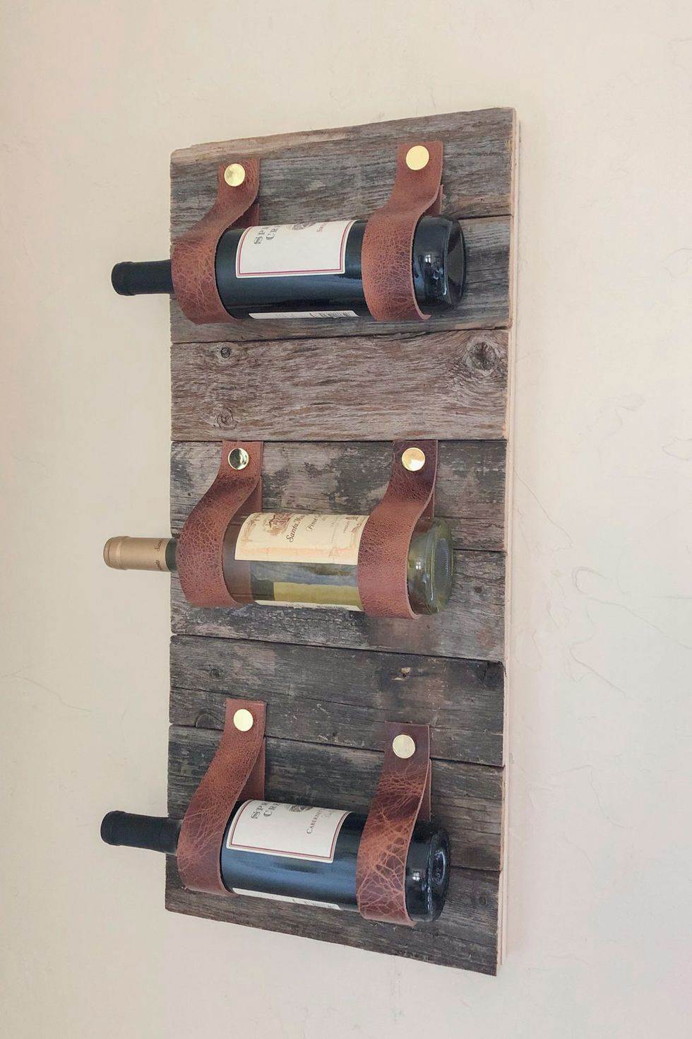DIY Leather Wine Rack