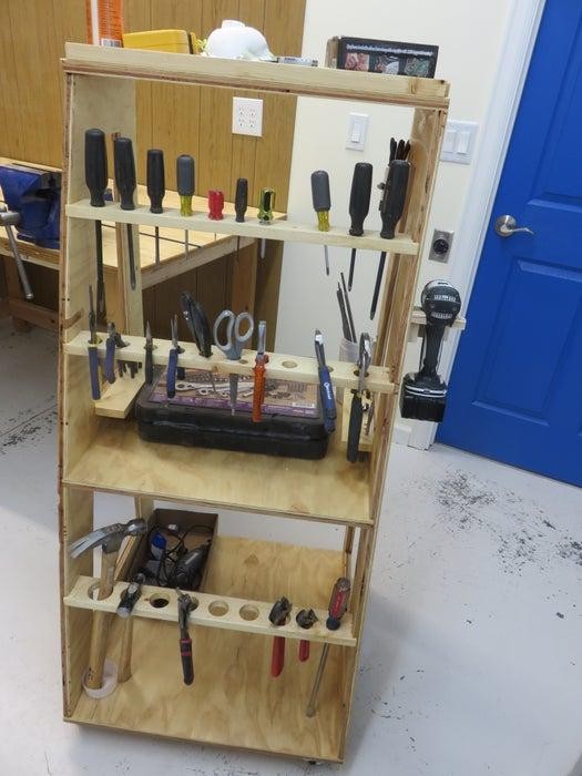 DIY Movable Shop Tool Ladder