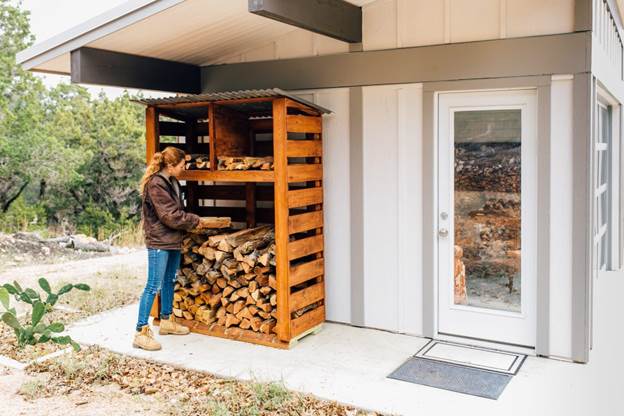 DIY Outdoor Firewood Rack