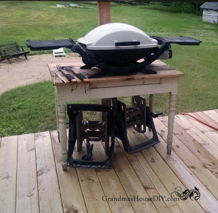 DIY Outdoor Grill Station