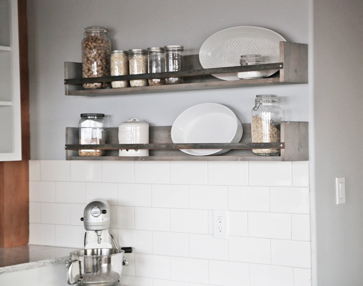 DIY Rustic Shelf For Spices