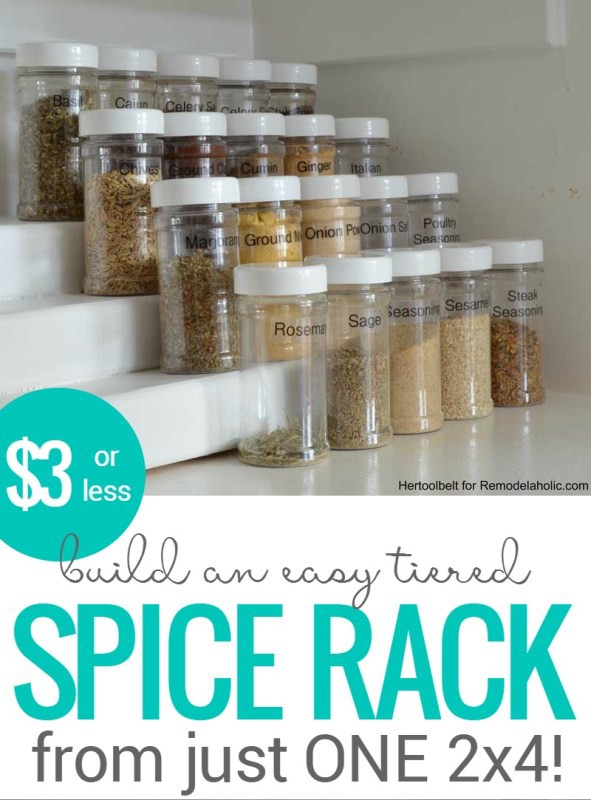 DIY Tiered Spice Rack