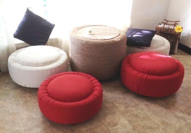 DIY Tire Ottoman