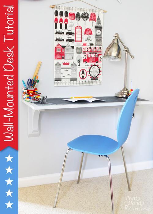 DIY Wall Mounted Desk Tutorial