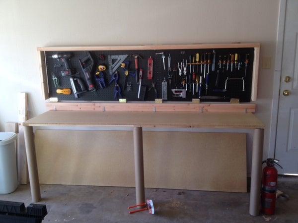 DIY Wall Mounted Folding Work Desk