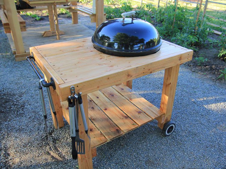 DIY Weber Grill Cart Station