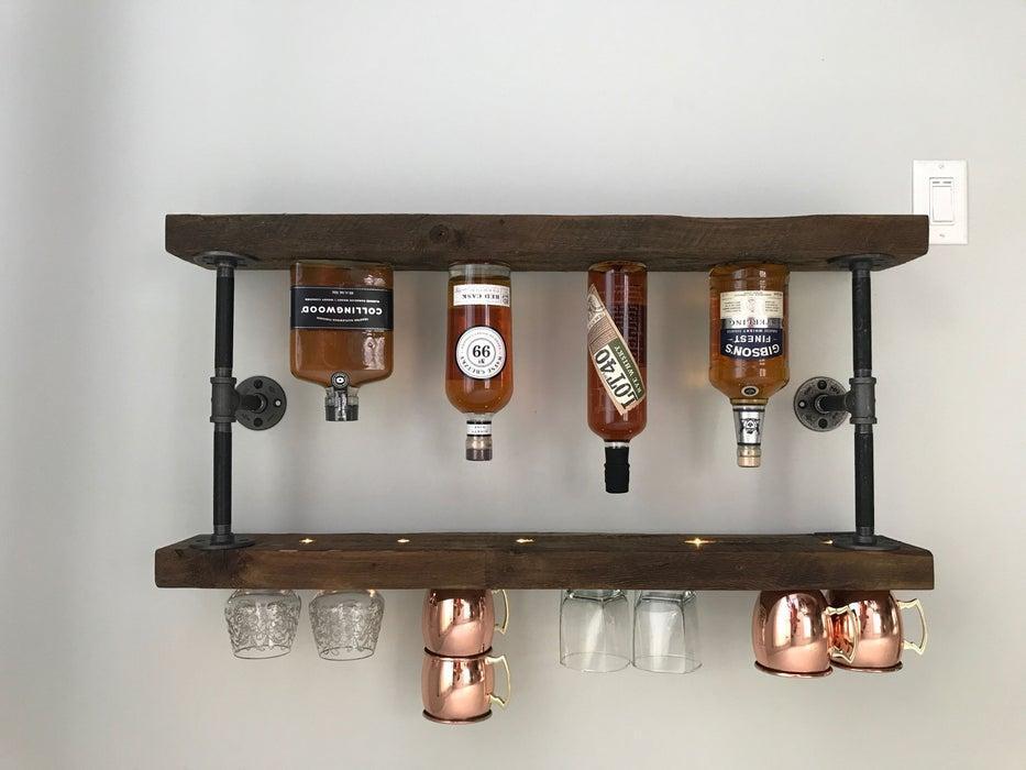 DIY Whiskey Wooden Shelf