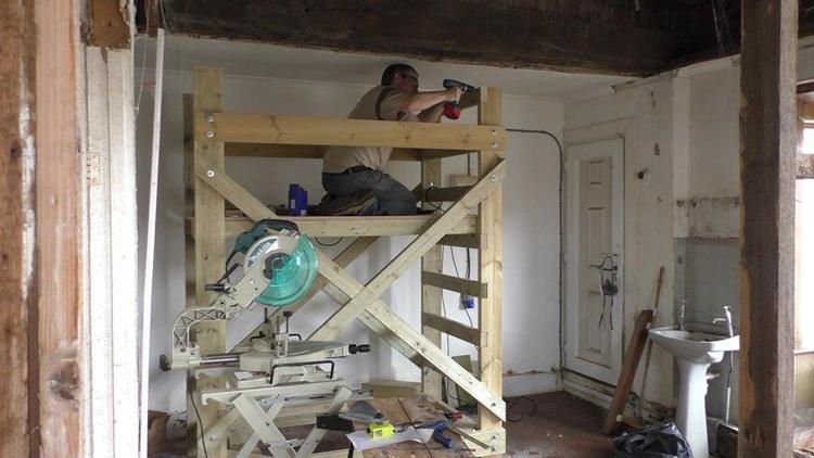 DIY Wooden Scaffolding Tower