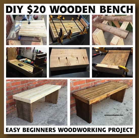 Diy Beginner wooden bench