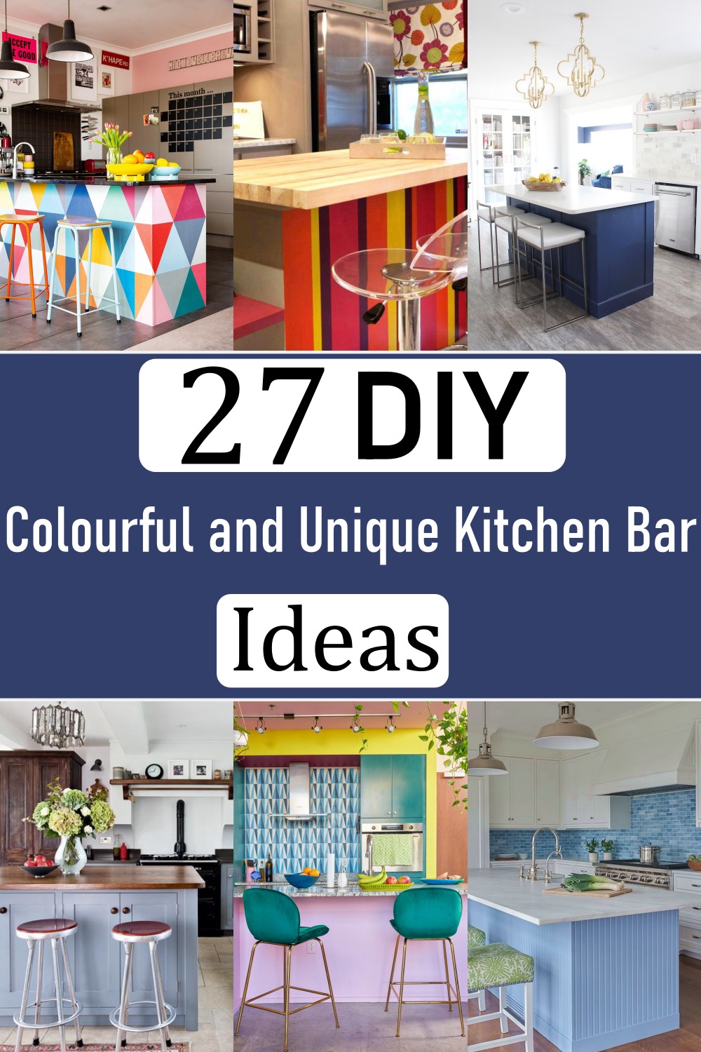 Colourful and Unique Kitchen Bar