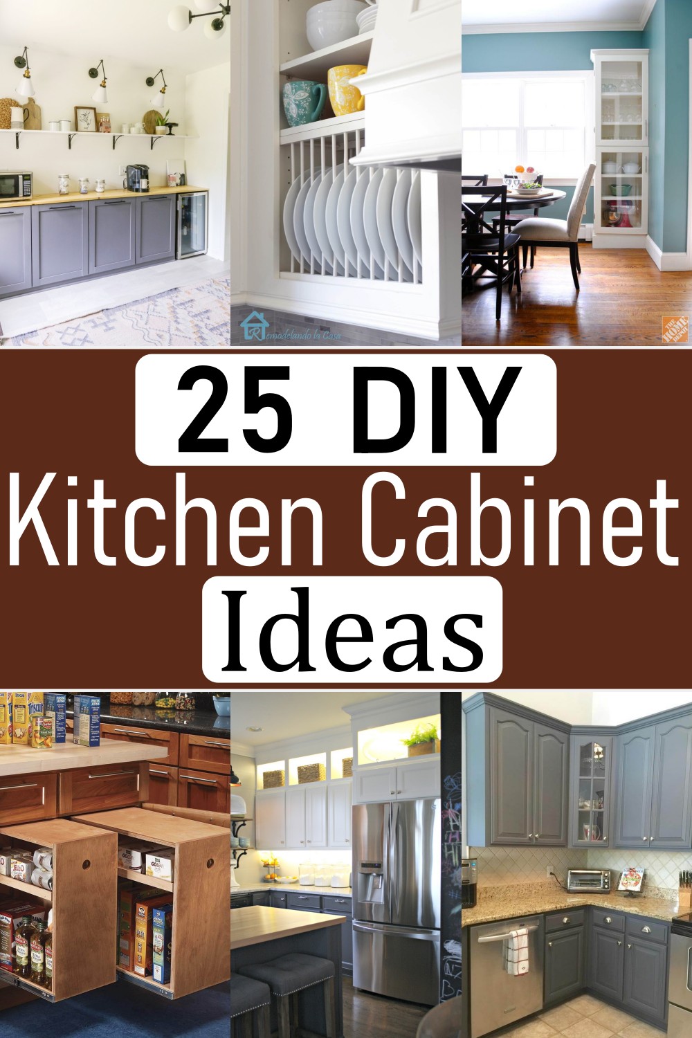 25 DIY Kitchen Cabinet Ideas - Craftsy