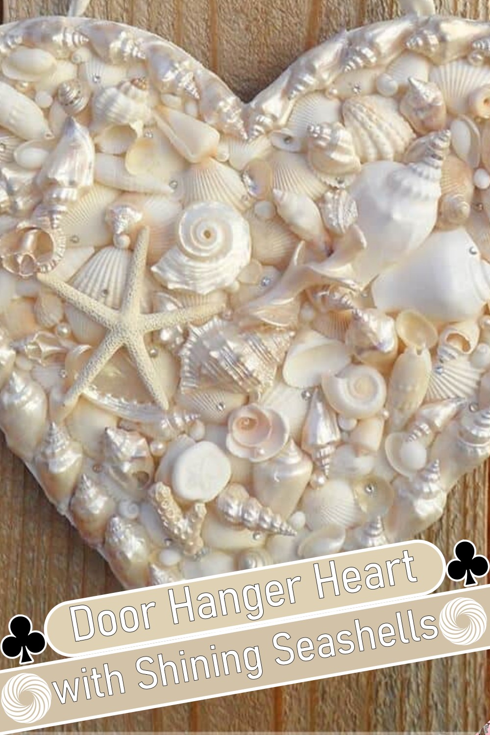 Door Hanger Heart with Shining Seashells