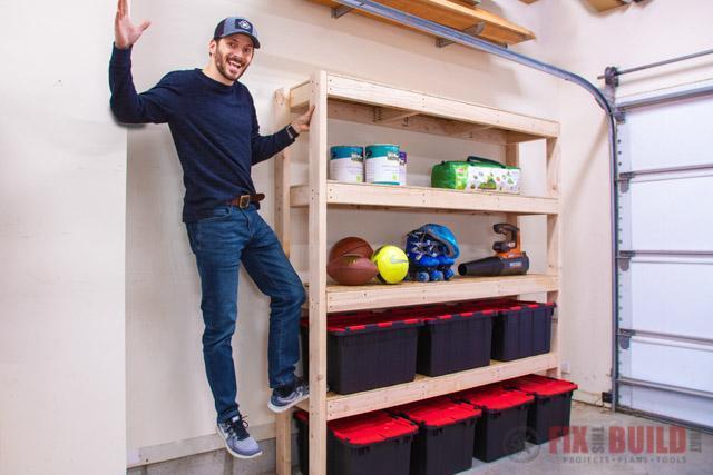 Easy DIY Garage Shelf With Plans