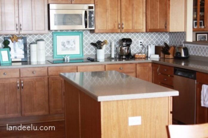 Easy DIY Vinyl For Kitchen Backsplash