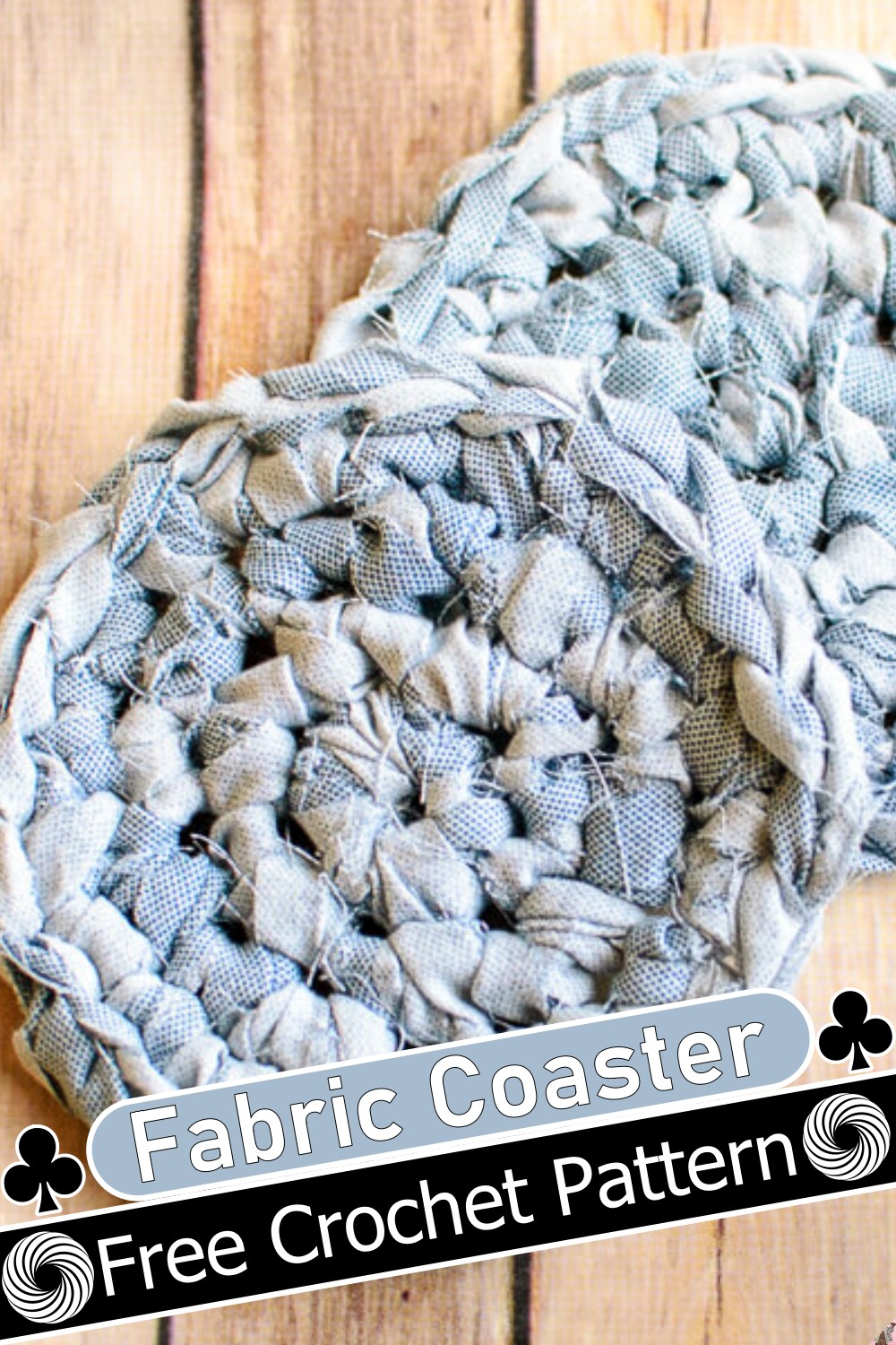 Fabric Crochet Coaster