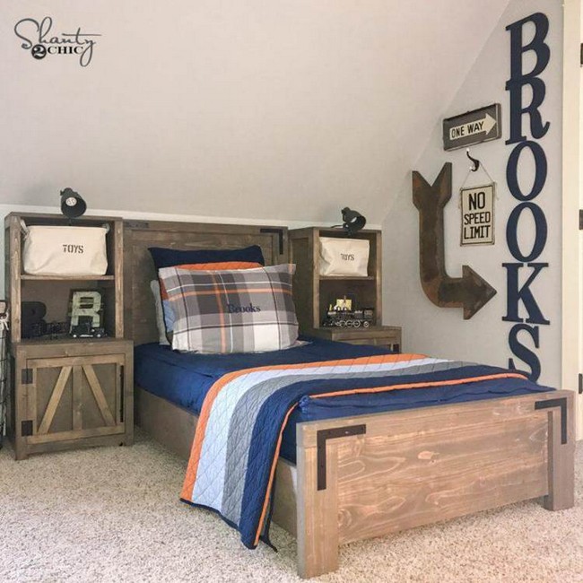 Farmhouse Platform Bed Idea