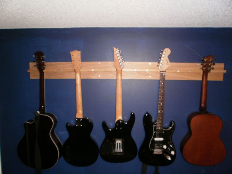 Diy Guitar Hanger For Five Pieces