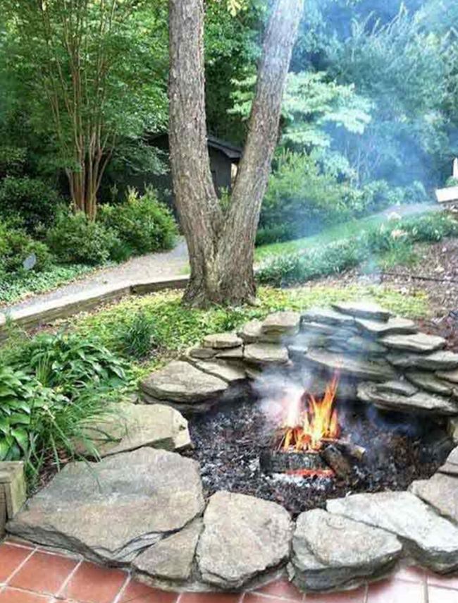 Flat Stone Fire Pit