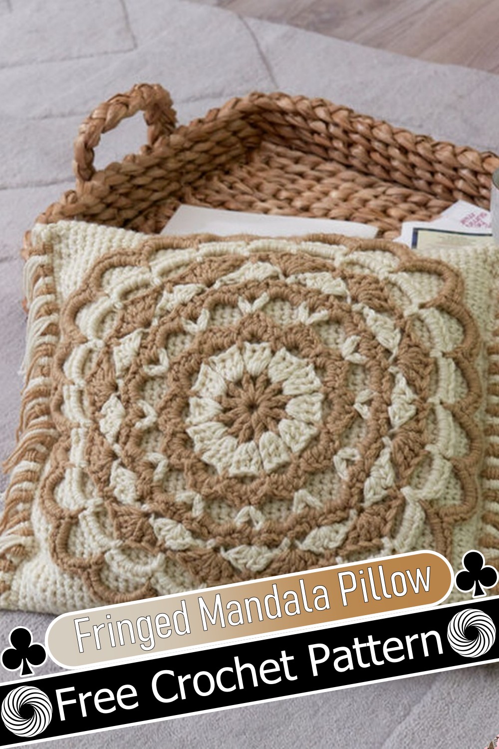 Fringed Mandala Pillow