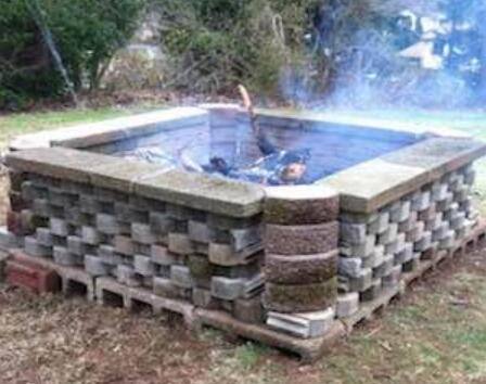 Giant Square Fire Pit