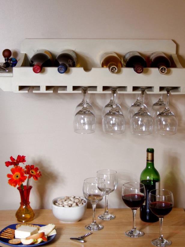 How To Build A Rack For Bottles And Glasses