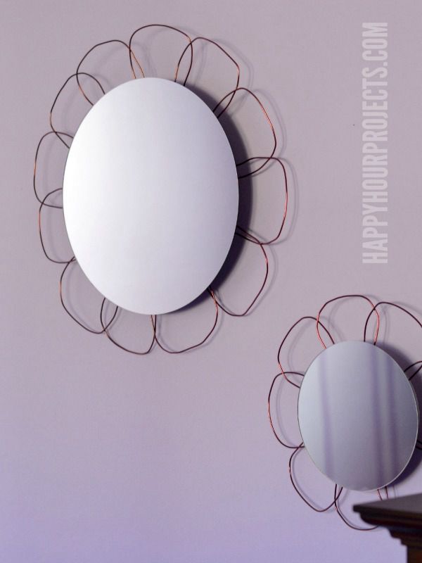 How To Decorate A Mirror With Iron Flowers