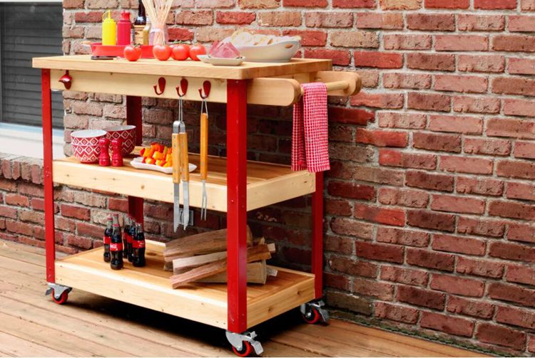 How To Make A Rolling Grill Cart