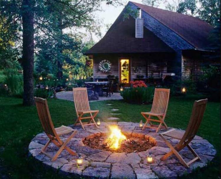 In-the-ground Fire Pit with Patio