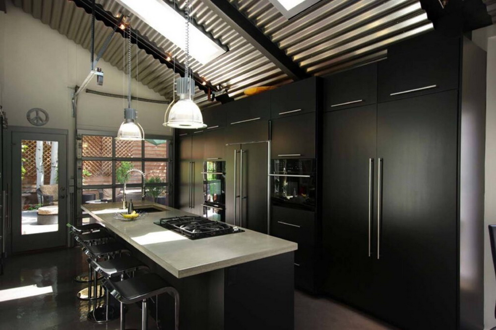 Industrial Style Black Kitchen