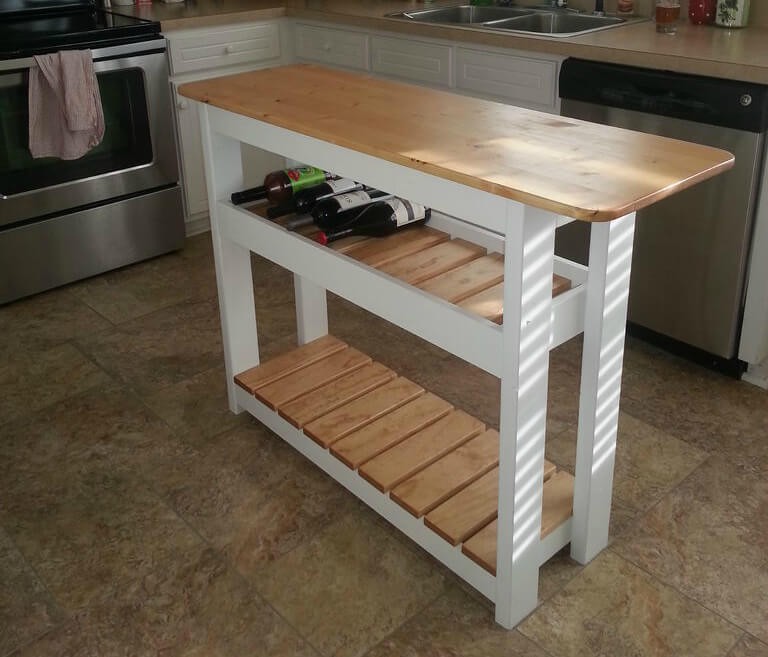 Kitchen Island With Wine Rack