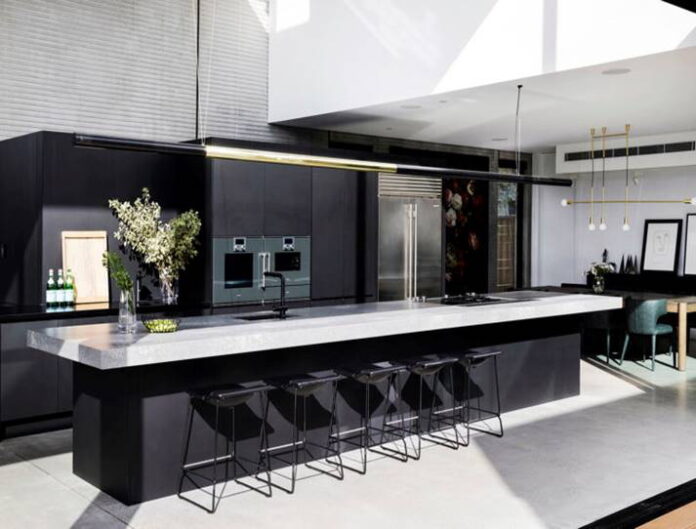 Kitchen Island with Bar Stools