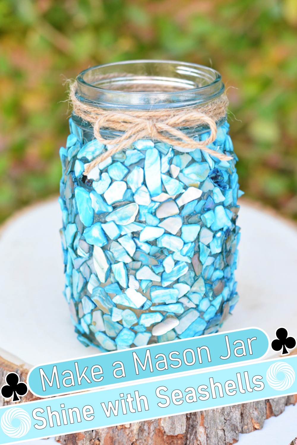 Make a Mason Jar Shine with Seashells