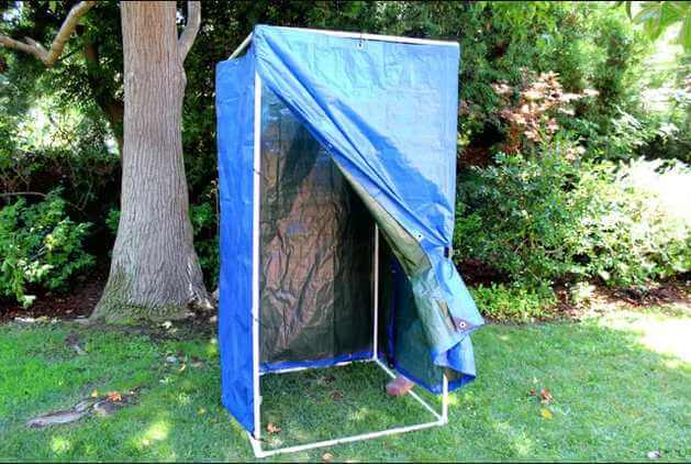 Making a homemade camp shower