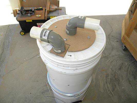 Mini Cyclone Bucket Dust Collector DIY