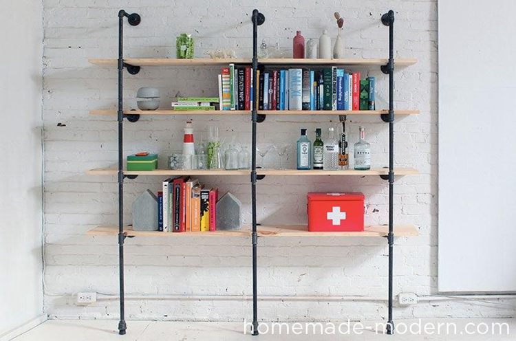 DIY Pipe Shelves In Modern Way