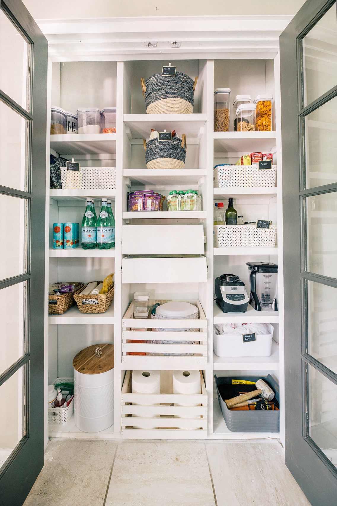 Modern Style DIY Pantry Shelves