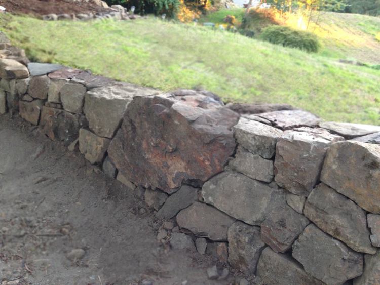 Natural Dry Stacked Stone fence