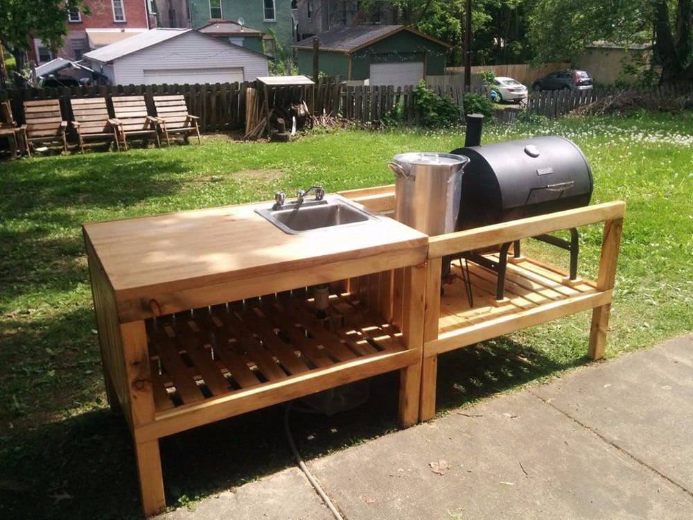 Outdoor Kitchen From Reclaimed Materials