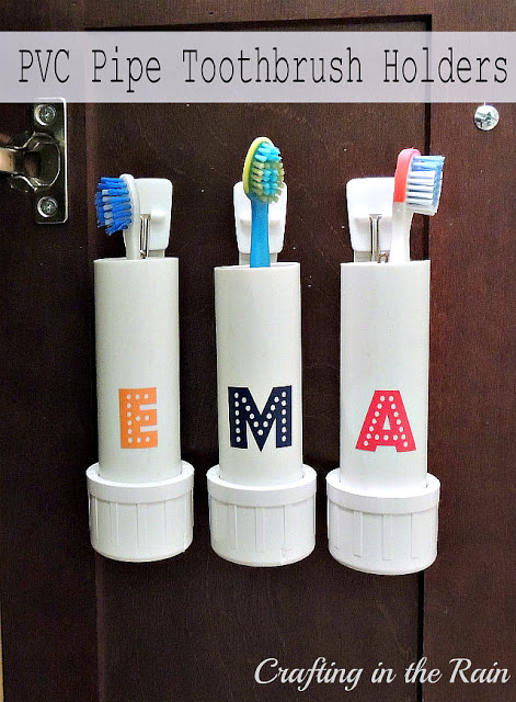 PVC Pipe Toothbrush Holder