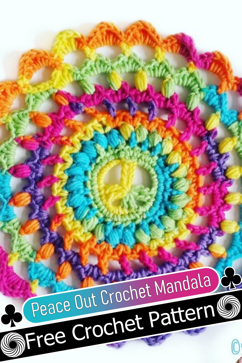 Peace Out Crochet Mandala